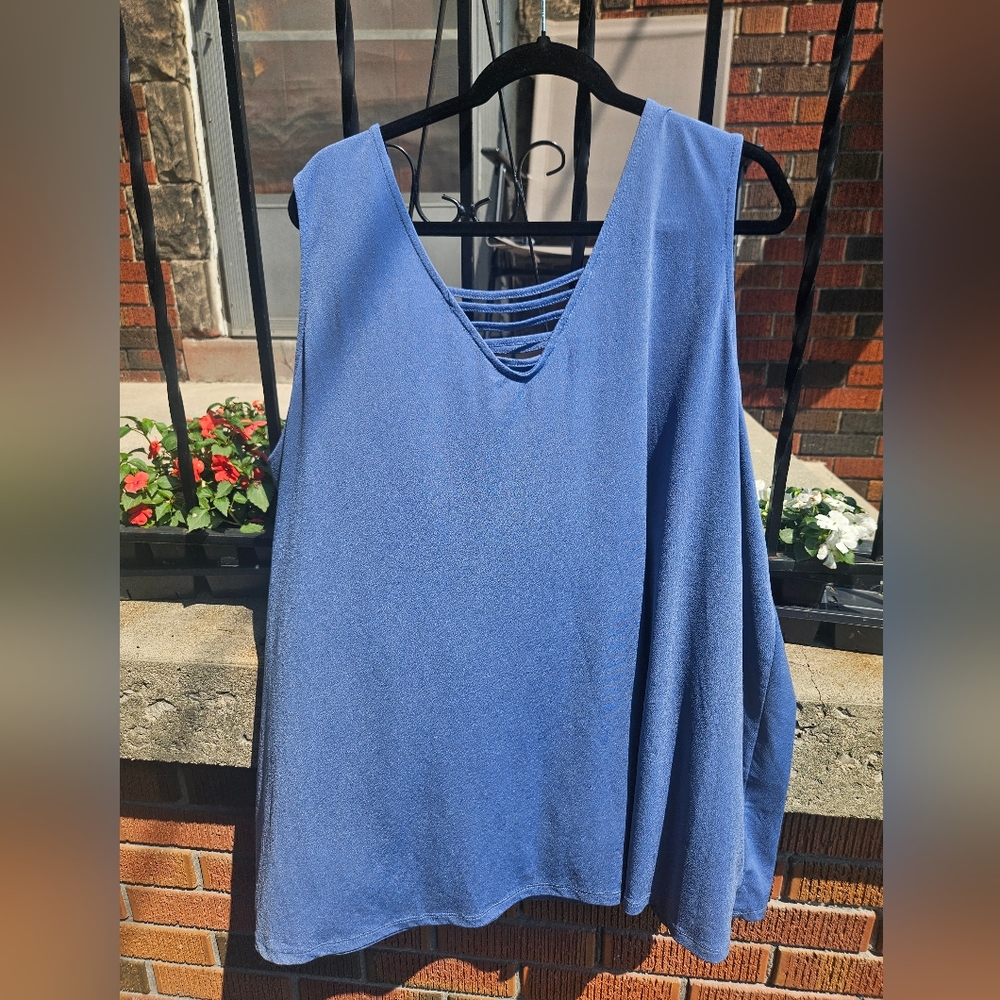 Blue Sleeveless Top